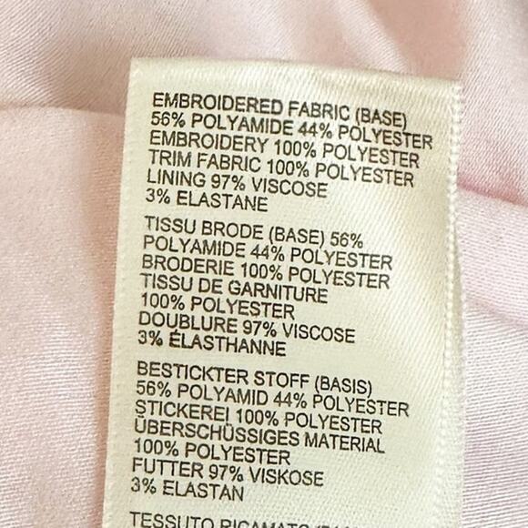 Anthropologie Floral Applique Dress 2 Pink NWT - Picture 9 of 11